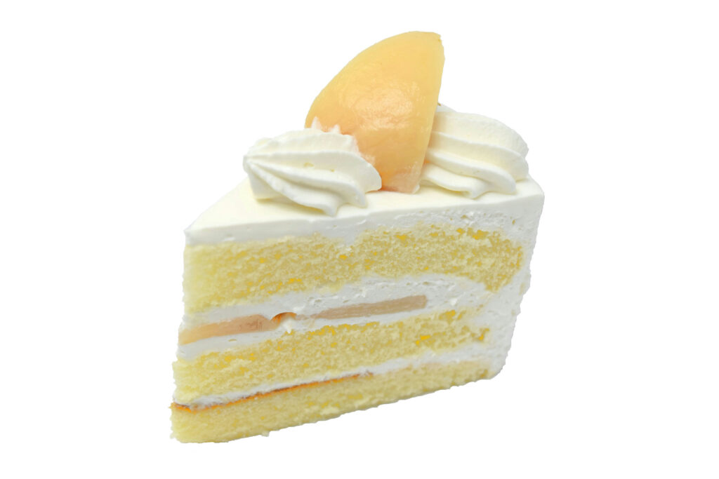 桃のショートケーキ １個４１１円（税込）の外観